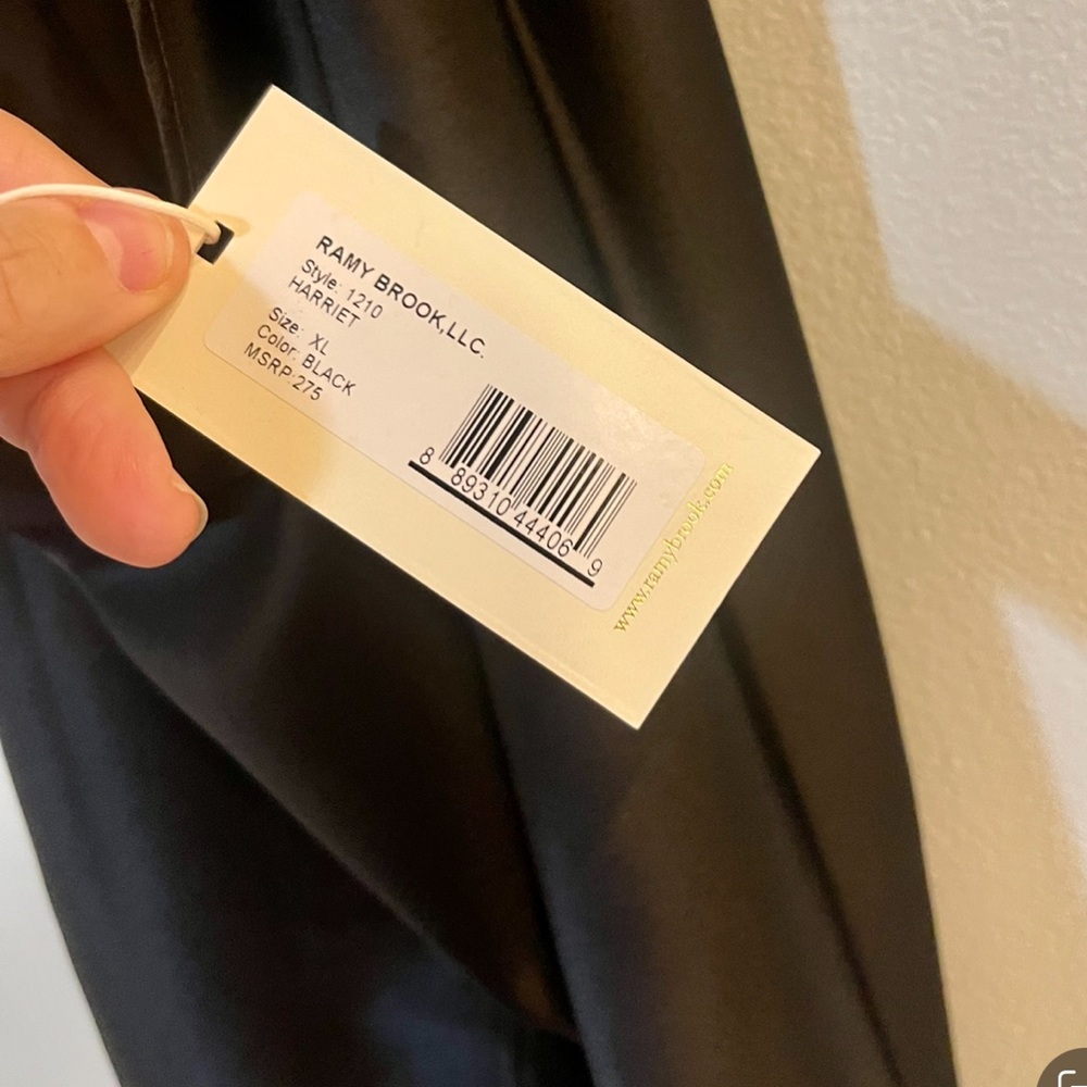 Ramy Brook Harriet Silk Halter Top in Black. - Picture 9 of 12